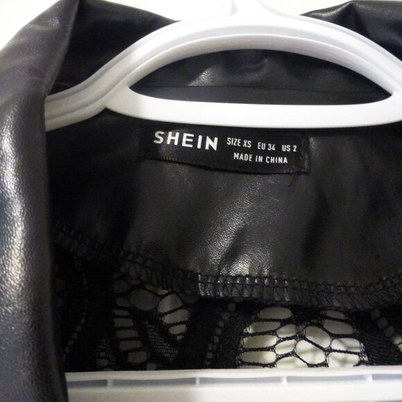 SHEIN black lace and faux leather jacket - Picture 4 of 11